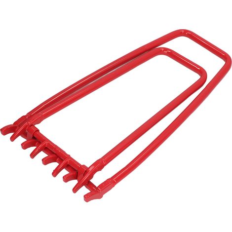 Lot de 2 réparateurs de clôture en fer antirouille, outil de tension de clôture pour jardin et piste de course, rouge (1/5)