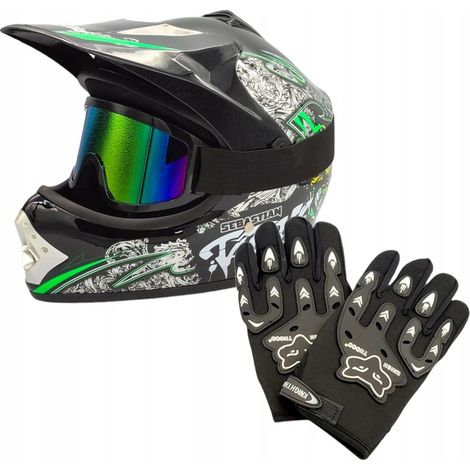 Casco infantil para bicicleta de cross, quad, ligero, talla XS.