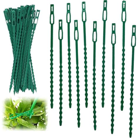 50 Pièces Attache de Plante Liens Réglables de Jardinage, Attache et Soutien pour Plantes, Aider à Soutenir Les Plantes et Arbuste, Attaches De Torsion En Plastique Flexible (Fixation 17.5 cm) (1/5)