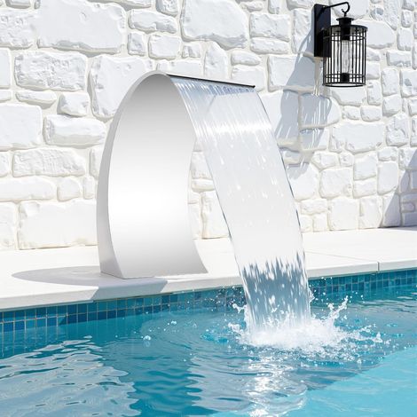 Fontaine de piscine en acier inoxydable - Aucune installation nécessaire - Pression d'eau appropriée à l'intérieur de 2,5 kg - Pour bassins, piscines et piscines (1/5)