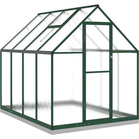 Serre avec structure de base, verte, 224 x 169 x 202 cm, aluminium (1/5)