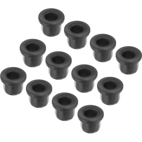 30Pcs t Shape Passe-Câble Dia 12.5mm ID 8mm H 12mm Noir (1/5)
