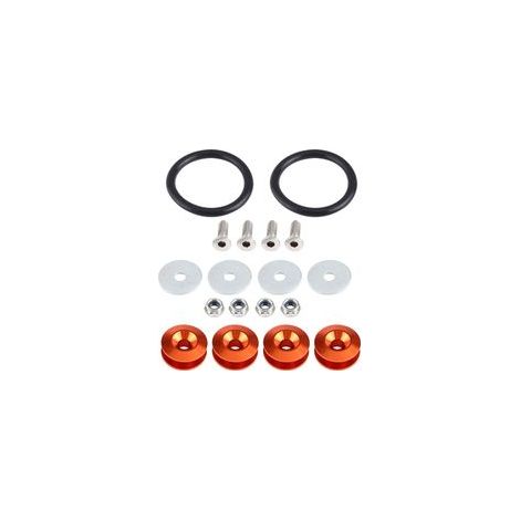 Kit d’habillage moteur en aluminium pour pare-chocs – Lot de rondelles et boulons à dégagement rapide, finition haute résistance
