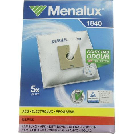 Ersatzteil - Original-Karton mit 5 Beuteln -  - TORNADO, NILFISK, SAMSUNG, PROGRESS, GLENAN, SEVERIN, DIRT DEVIL, ELECTROLUX, TRIOMPH, FAKIR, ZANUSSI, SINGER, HOME ANGEL, AEG, ESSENTIEL B, VOLTA, TOKI