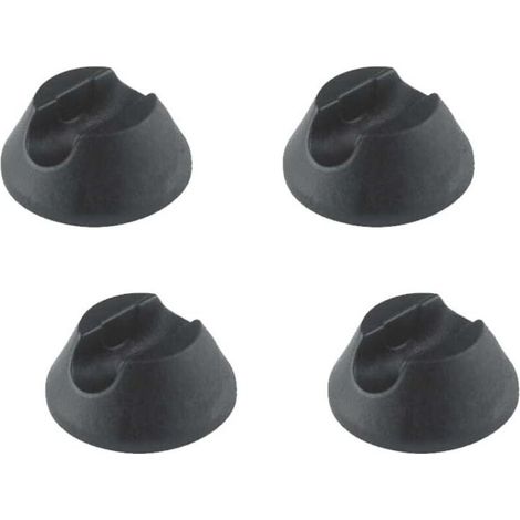 Lot de 4 protections de pieds en épingle à cheveux en plastique pour table, bureau, chaise, noir (1/3)