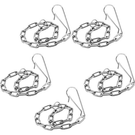 Chaîne de Clapet de Toilette 5pcs et Facile à Installer Résistante à Corrosion en Acier Inoxydable Accessoire pour Remplacement de Chaîne Wc (1/5)
