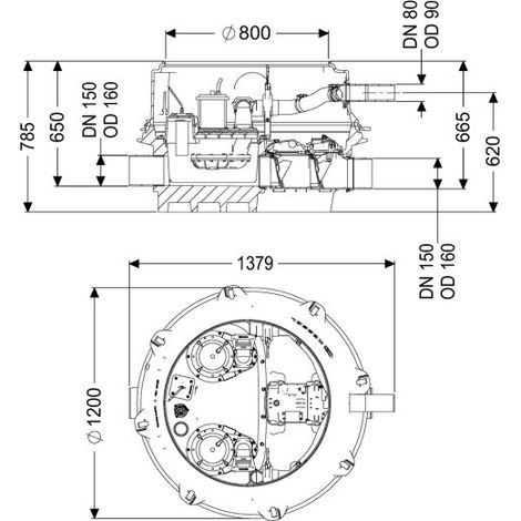 Système de relevage antirefoulement KESSEL Ecolift XL