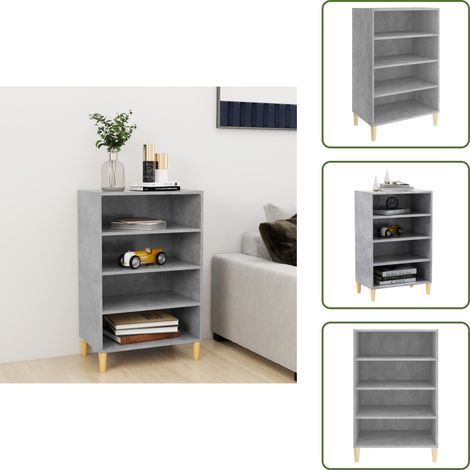 The Living Store Sideboard Betongrau 57x35x90 cm Holzwerkstoff - Holzwerkstoff (1/5)