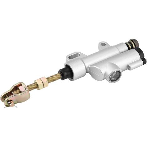 Pompe de frein arrière,Pompe de maître-cylindre hydraulique de frein arrière à pied pour moto VTT VTT (Blanc) (1/5)