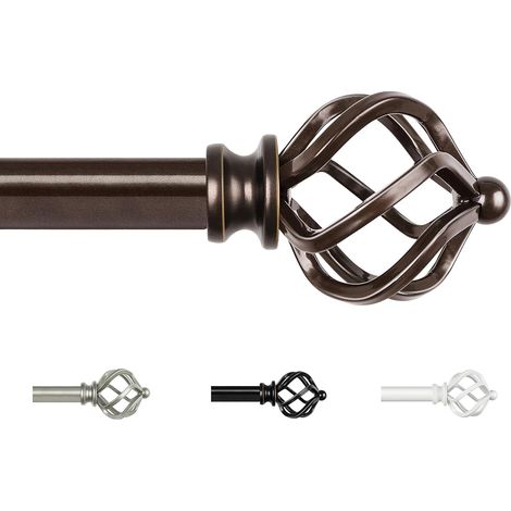 Tringle Rideau Bronze, 80-148 cm Métal Barre Rideau Extensible (1/5)
