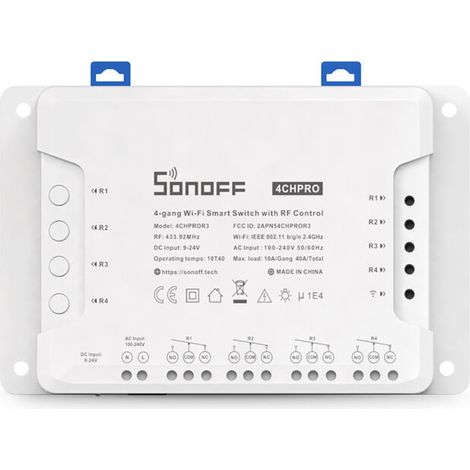 royaluxe -Sonoff 4CH PRO R3 ITEAD interrupt intelligent WiFi 4 gangs avec application de contrôle RF prise en charge de la synchronisation 3 modes de fonctionnement, 4CH PRO R3 (1/5)