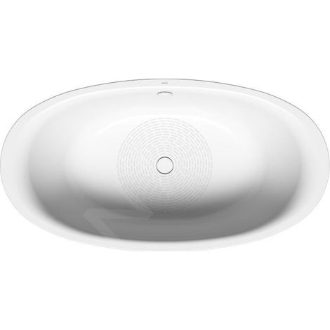 Baignoire ovale Ellipso Duo Blanc alpin Antidérapant 190x100cm (1/4)