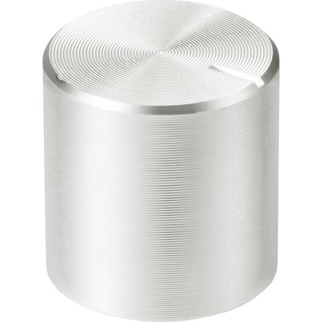 TRU COMPONENTS TC-11613912 Drehknopf mit Knopfmarkierung Silber (Ø x H) 13 mm x 13 mm Aluminium, Pl (1/4)