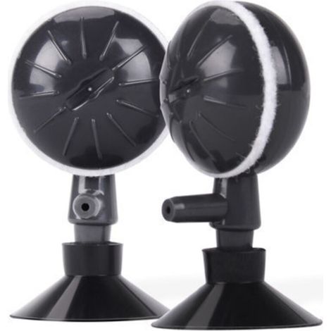 2 diffuseurs de bulles pour aquarium à ventouses, en pierre poreuse – Pour aération optimale, bien-être poissons, bulles fines, fixation ventouse, compatible pompes à air standard (1/3)