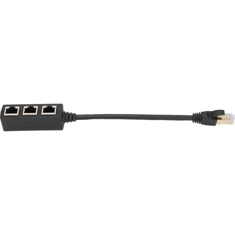 Adaptateur Ethernet RJ45, rallonge 1 à 3 ports, excellente connexion, transmission optimale du signal, adaptateur de prise Ethernet