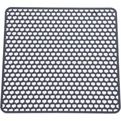 Tapis d'évier de cuisine, 34,534,5 cm, tapis d'évier en silicone, protection d'évier carrée, tapis d'évier antidérapant, utilisé pour sécher la vaisselle et les ustensiles de cuisine.-DOU