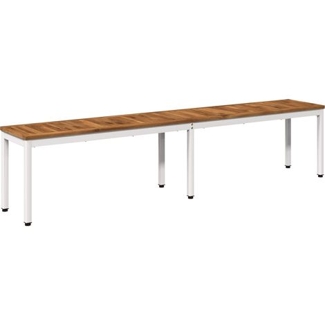 vidaXL Banco de jardín 201 x 35 x 45 cm Madera de Acacia Sólida (1/2)