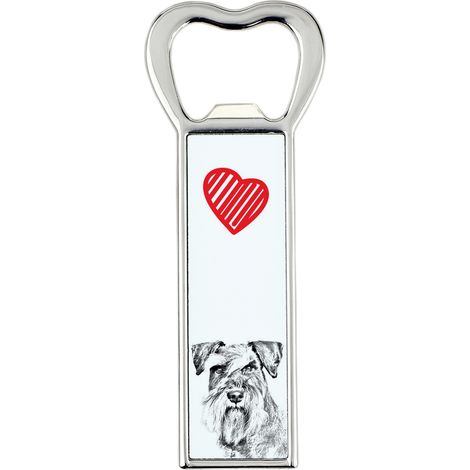 Schnauzer, Schnauzer - apribottiglie con cane, apri frigo personalizzato, regalo unico per uomo di Art-Dog (1/5)