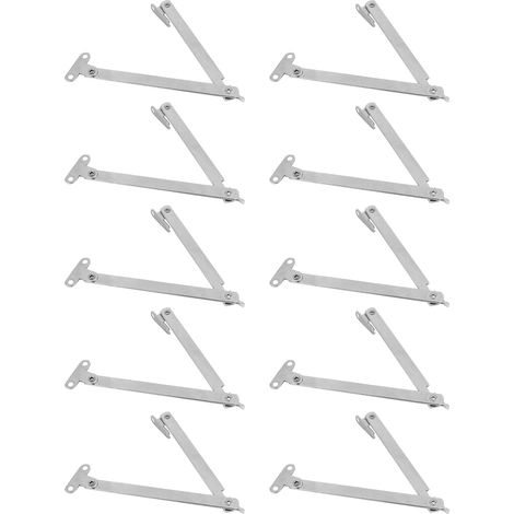 Lot de 10 charnières de maintien pour porte d'armoire, vérin de levage et support de couvercle rabattable. (1/5)