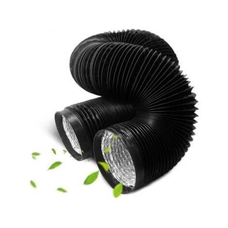 Flexible PVC and aluminum drain hose, 2m, for bathroom, kitchen and tumble dryer (100mm) (1/5)