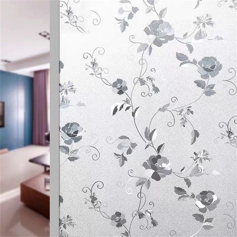 Dos láminas para ventanas para mayor privacidad,lámina opaca para ventanas,lámina electrostática para ventanas,45x100cm,adecuada para baños (1/5)