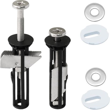 Axe de fixation rapide universel pour siège de toilette, vis d'expansion en acier inoxydable 305 avec accessoires et couvercle-x