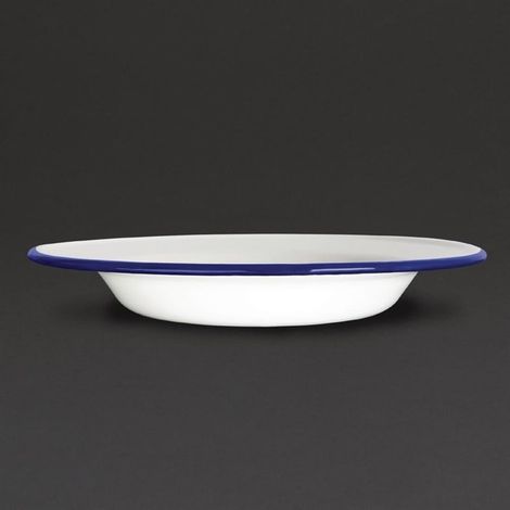 Assiette Creuse en Acier Emaillé 245 mm - Lot de 6 - (1/5)