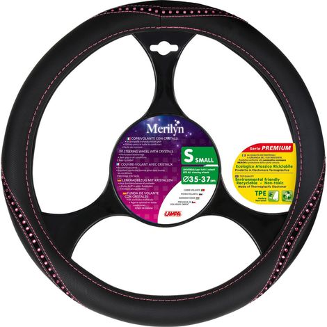 Merilyn, coprivolante in Skeentex con cristalli - S - Ø 35/37 cm - Rosa