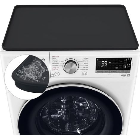 Tapis Silicone 60x60cm - Lot de 2 - Antidérapant Imperméable - Protection Lave-linge Sèche-linge - Noir (1/5)