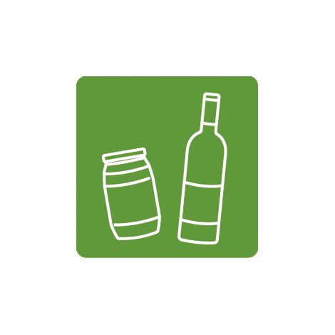 Picto magnétique Collec 45x45 mm - verre - vert - RAL 6018