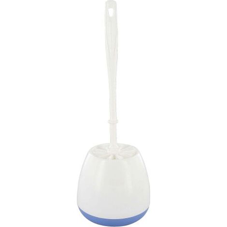 Combiné brosse WC plactique blanc-bleu
