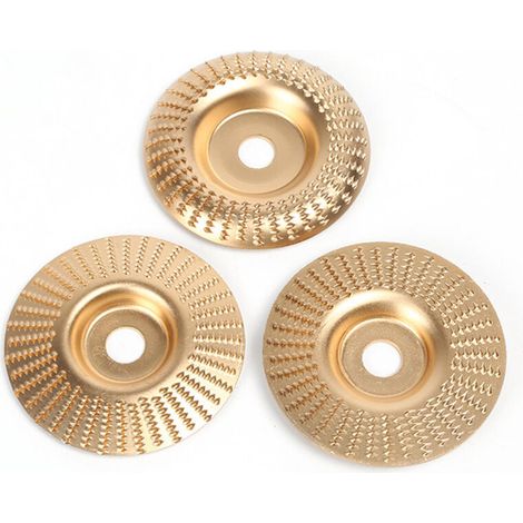 Set di 3 dischi abrasivi in carburo di tungsteno da 100 mm per legno, ideali per profilatura, levigatura e taglio. Mola abrasiva per smerigliatrice angolare.