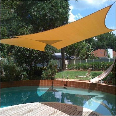 4 x 6 M - Auvents extérieurs imperméables de protection UV pour terrasse de jardin - RWVoile d'ombrage (1/5)