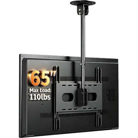 Tilted Ceiling TV Stand 26-65 Inch, Black, Tilted Ceiling (1/5)