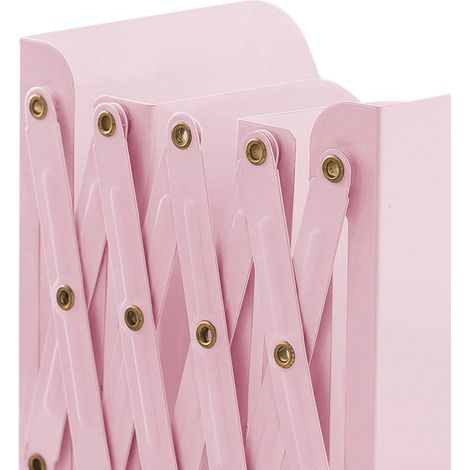 Grand serre-livres rétractable et flexible pas besoin d'autocollants matériau métallique support de livre pour bureau rose. (1/5)