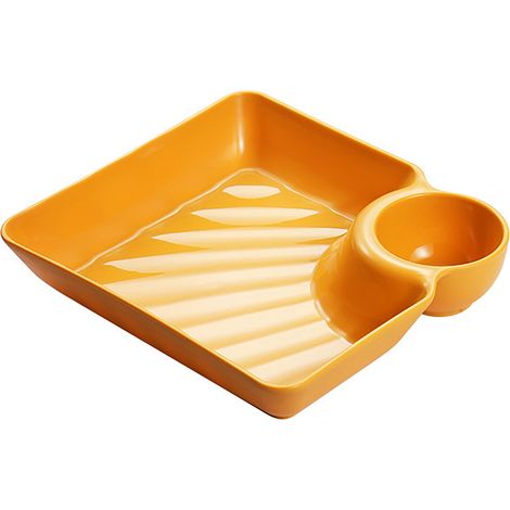 Plate À Raviolis - Plate À Vinaigre Intégrée - Séparateur En PP - Vaisselle Japonaise Carrée - Pour Maison Et Restauration - 1 Pièce (1/3)