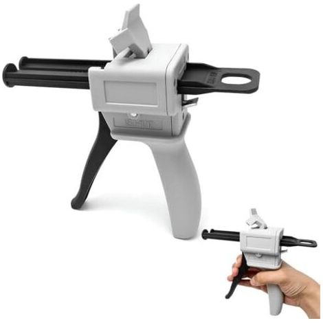 Poignée pour pistolet à colle époxy 50 ml, adhésif mélangé, doseur d'adhésif ratio 1:1/2:1, pistolet à colle époxy, pistolet à colle bi-composant, pistolet à pression, pistolet à cartouche, distribute