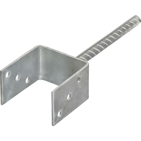 Maison Exclusive - Picchetti per Recinzione 6 pz Argento 9x6x30 cm Acciaio Zincato