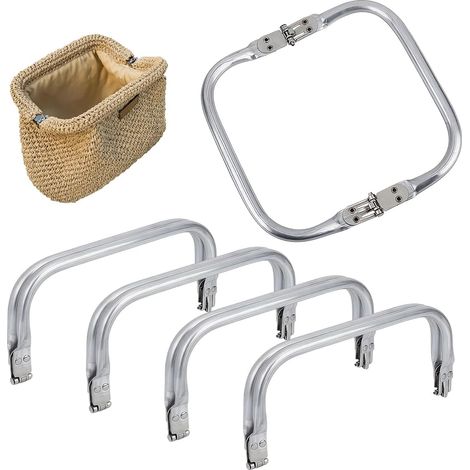 4 Pièces Fermeture Sac Crochet Cadre en U,Cadre de Sac à Main en Aluminium (1/5)