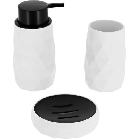 Set dispensador y soporte de jabón abs + caucho - blanco - Tendance (1/2)