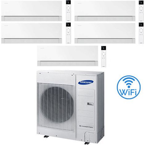 Klimaanlage Samsung WINDFREE PREMIÈRE Essential White Wifi Penta Split R32 Wechselrichter 7000 + 7000 + 7000 + 7000 + 12000 BTU mit E.U. AJ100TXJ5KG/EU Klasse A++/A+ NEW 2026