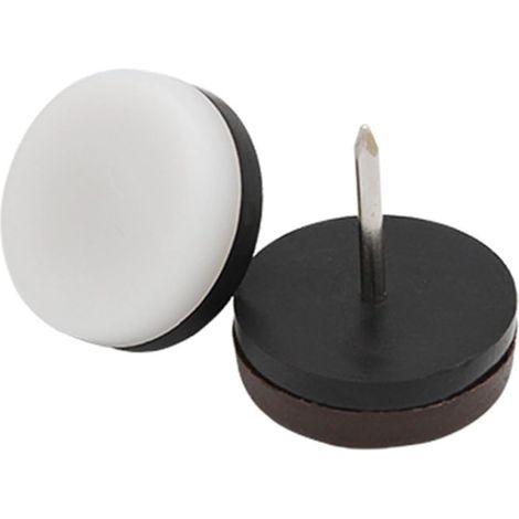 Patins Antidérapants Facile à Installer pour Pieds de Meubles en Nylon Blanc Lot de 50 Pièces, Protection pour Plancher en Bois Adaptés pour Tables et Chaises la Maison (1/5)
