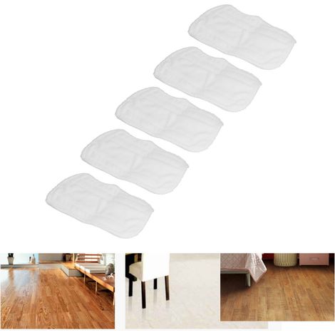 Lot de 5 housses de balai vapeur Shark S3101 en microfibre blanche (1/5)