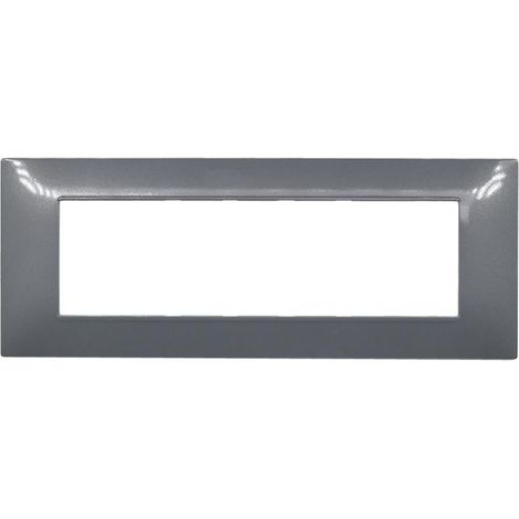 Placche compatibili vimar plana 2 3 4 7 posti T08-7 posti-grigio scuro
