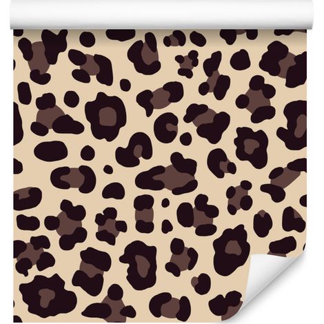 Papier peint imitation peau d'animal beige et bordeaux 50x1000 cm (1/5)