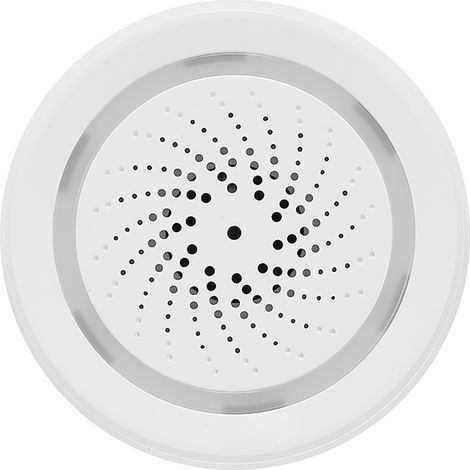Sirène d'alarme WiFi intelligente NEO, capteur température humidité intégré, 100dB, contrôle vocal Alexa, sans hub, alimentation USB (1/4)