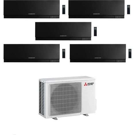 Mitsubishi Climatizzatore Penta Split Kirigamine Zen MSZ-EF Nero 9+9+12+12+15 con MXZ-5F102VF Inverter R32 WiFi Classe A++