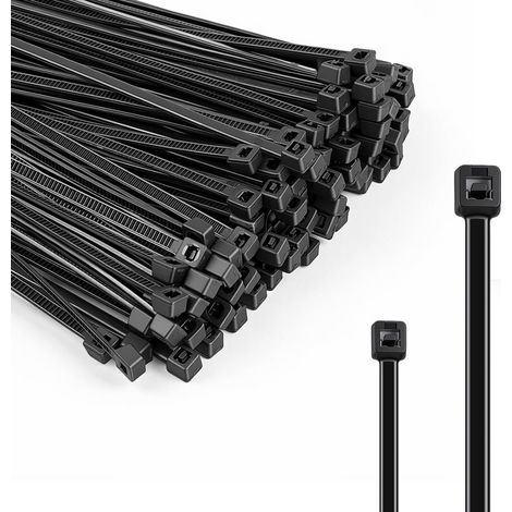 200 Pièces Collier de Serrage Nylon, 150/300mm, Anti-UV, pour Cable D'attaches Câble, Attache Câble, Durable Résistant UV Autobloquantes pour Cable Management Jardinage Atelier (1/5)