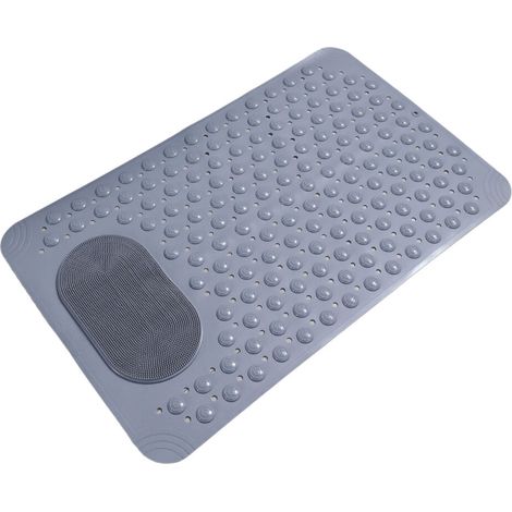 Tappetino da doccia premium con rilievi - 2 pezzi grigio scuro
