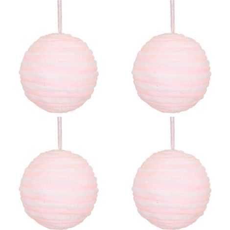 Mat rose Stripe décorations, pour les fêtes manteau de cheminée (1/5)
